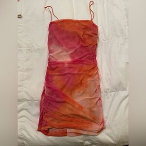 Vibrant Pink and Orange Dress